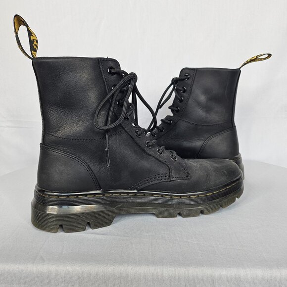 DOC MARTENS AirWair Men's Black Combs Leather Boots, Size 8M - Picture 8 of 15
